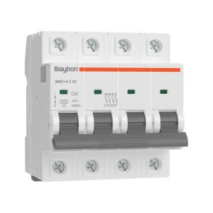 Tablouri si sigurante, Siguranta automata 4P, 20A, curba de declansare C, capacitate de rupere 4.5kA, Braytron - savelectro.ro