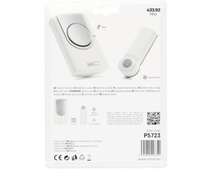 Sonerie fara fir Emos P5723, max. 100 m, 75 dB, alimentare pe baterii, alb-argintiu [6]- savelectro.ro