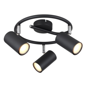 Spot aplicat Allvi, 3xGU10, IP20, negru mat+crom, Globo Lighting [6]- savelectro.ro