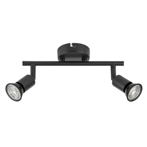 Spoturi, Spot aplicat Norton, 2xGU10, orientabil, IP20, negru, Rabalux - savelectro.ro