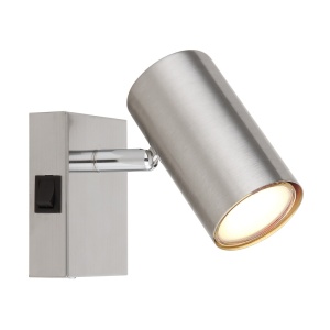 Spoturi, Spot aplicat Robby 1xGU10, orientabil, intrerupator, IP20, nichel mat, Globo Lighting - savelectro.ro