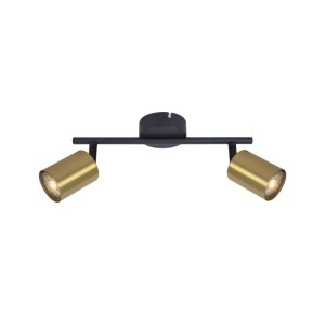 Spoturi, Spot aplicat Spike, 2xGU10, auriu, negru, Klausen - savelectro.ro