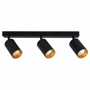 Spot Eris Gold, negru+auriu, 3 becuri, dulie GU10, lungime 450 mm, Masteled [1]- savelectro.ro