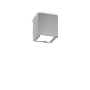 Spoturi, Spot exterior patrat Techo D09, 1xGU10, IP54, gri, Ideal Lux - savelectro.ro