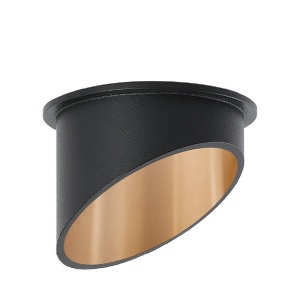 Spoturi, Spot incastrat directionat rotund, aluminiu, negru-auriu, IP20, Braytron - savelectro.ro