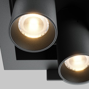Spot LED 14W Incastrat, Maytoni, 1000lm, Lumina Calda (3000K), Negru [1]- savelectro.ro
