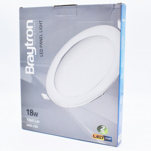 Spot led rotund incastrat 18W, 1360 lm, IP20, lumina naturala (4200K), Ø225mm, alb, Braytron