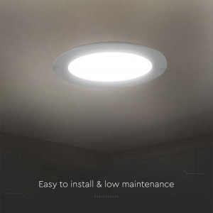 Spot LED 24W Incastrat, Rotund, V-TAC, 2640lm, Lumina Rece (6500K), Alb [5]- savelectro.ro