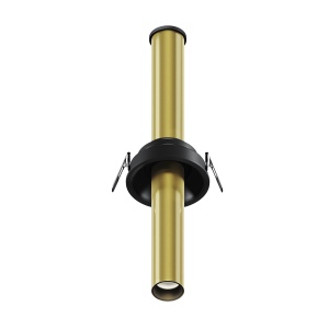 Spoturi LED, Spot LED 6W Incastrat, Maytoni, 460lm, 31.6 cm, Lumina Calda (3000K), Negru+Arama - savelectro.ro