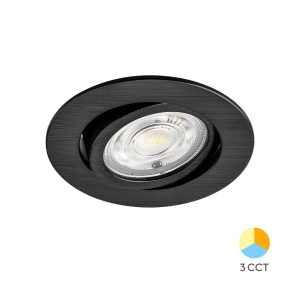 Spoturi, Spot LED incastrat 7W, 750lm, lumina calda/neutra/rece, IP20, negru, Braytron - savelectro.ro