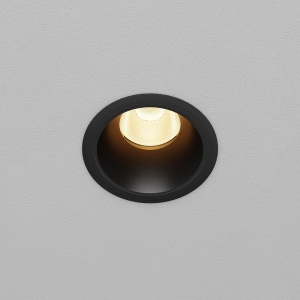 Spoturi LED, Spot LED incastrat Dip 10W, 1100 lm, lumina calda (2700 K), IP20, negru, Maytoni - savelectro.ro