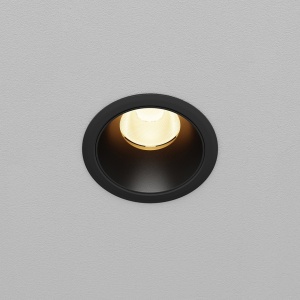 Spoturi LED, Spot LED incastrat Dip 10W, 1120 lm, lumina calda (3000 K), IP20, negru, Maytoni - savelectro.ro