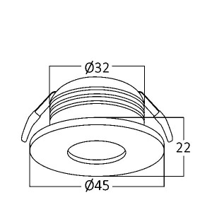 Spot LED incastrat rotund MiniCOB 3W, alb, lumina calda (3000 K), IP20, Braytron [4]- savelectro.ro