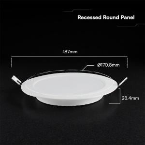 Spot LED rotund incastrat, 12W, 1320lm, lumina calda/neutra/rece, cip CREE, IP20, alb, V-tac [5]- savelectro.ro