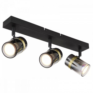 Spot Trabby 57916-3, orientabil, 3xGU10, auriu+fumuriu+negru, IP20, Globo Lighting [1]- savelectro.ro