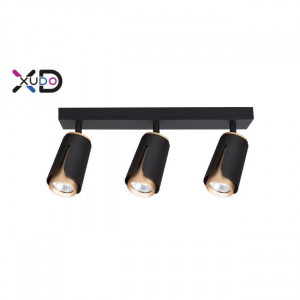 Corpuri de iluminat, Spot Xudo XD-IK263B, orientabil, 3xGU10, auriu+negru, IP20, Masterled - savelectro.ro
