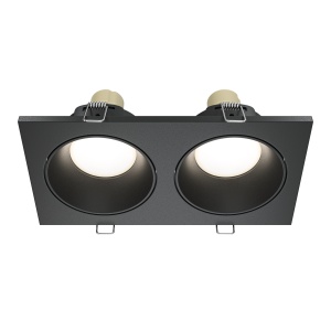 Spot Zoom DL033-2-02B, incastrat, 2xGU10, negru, IP65, Maytoni [1]- savelectro.ro