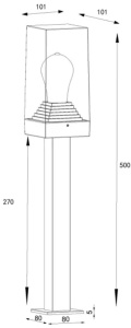 Stalp exterior Gabba, 1xE27, IP44, negru, Globo Lighting [7]- savelectro.ro