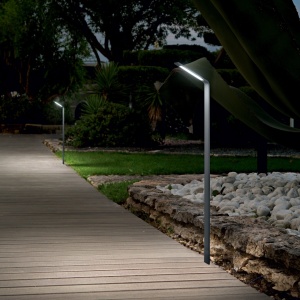 Stalp exterior LED Agos H80 6.5W, 560lm, lumina calda (3000 K), IP54, negru, Ideal Lux