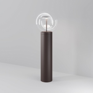 Stalpi iluminat exterior, Stalp LED exterior Velora 8W, 420 lm, lumina calda (3000 K), IP65, maro, Maytoni - savelectro.ro