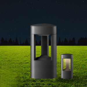 Stalp LED pentru exterior Dallas, 7W, 600lm, lumina calda (3000K), gri, Braytron [2]- savelectro.ro