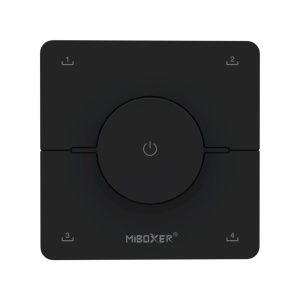 Telecomandă MiBoxer K0, neagra, rotativa, pentru benzi LED monocolor și CCT