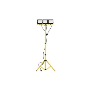Proiectoare LED, Trepied + 3 proiectoare LED Tiga 3x50W, 15000 lm, lumina neutra (4500 K), IP65, galben, Masterled - savelectro.ro