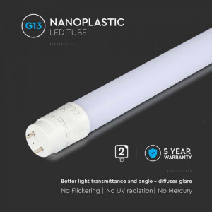 Tub led T8 7.5 W V-TAC Cip Samsung, 850 lm, Lumina Neutra (4000 K), Clasa Energetica E [5]- savelectro.ro