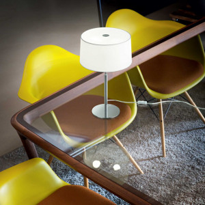 Veioza Hilton 075532, cu intrerupator, 2xE14, alba+crom, IP20, Ideal Lux [2]- savelectro.ro