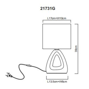 Veioza Triangle 1xE14, IP20, gri, Globo Lighting [6]- savelectro.ro