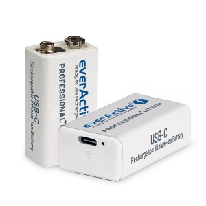 Acumulator EverActive 9V, capacitate 550mAh,incarcare directa prin USB-C [2]- savelectro.ro