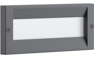 Corpuri de iluminat exterior, Aplica de exterior cu rama striata, Optonica, E27, IP54, gri - savelectro.ro