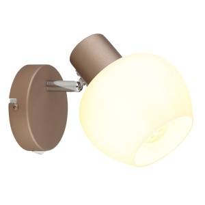 Aplica Eileen 1xE27, intrerupator, cafenie mat, IP20, Globo Lighting