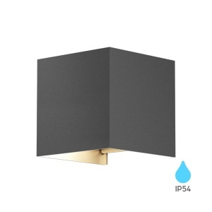 Aplice LED, Aplica exterior cu dulie G9, IP54, aluminiu si sticla, gri inchis, Braytron - savelectro.ro