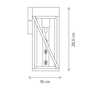 Aplica exterior Helena, 1xE27, neagra, transparenta, Klausen [4]- savelectro.ro
