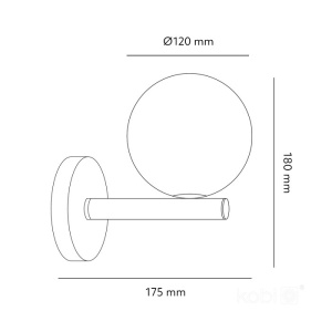 Aplica Kobi Globe, 1xG9, alb+auriu, IP20 [4]- savelectro.ro
