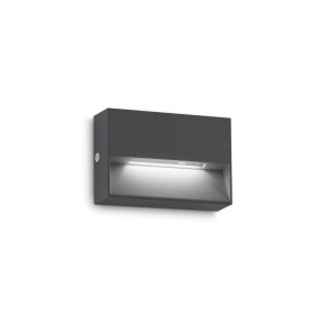Aplica LED Dedra Small 1.5W, 160lm, IP65, lumina calda (3000 K), antracit, Ideal Lux