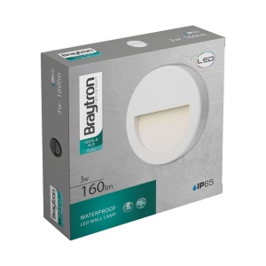Aplica LED exterior 3W, 240lm, 3000K, IP65, neagra, Braytron [6]- savelectro.ro