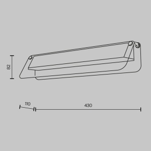 Aplica LED Flat, 10W, lumina calda (3000K), neagra, ambra, Maytoni [7]- savelectro.ro