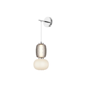 Aplica LED Pattern MOD267WL-L18CH3K, 18W, 2400lm, lumina calda, IP20, crom+alba+gri, Maytoni [1]- savelectro.ro