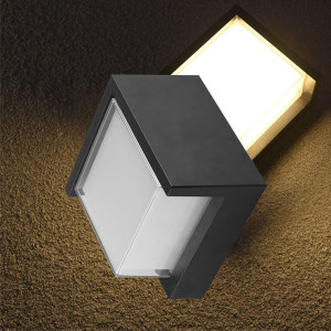 Aplica LED pentru exterior patrata, 15W, 1450lm, lumina neutra (4000K), neagra, alba, Braytron [2]- savelectro.ro