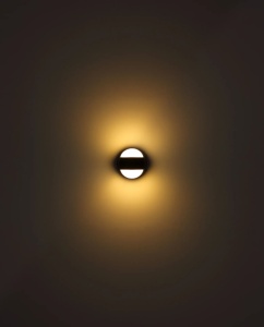Aplica LED rotunda Randi, 1.4W, 90 lm, lumina calda (3000 K), IP20, negru mat/opal, Globo Lighting [13]- savelectro.ro