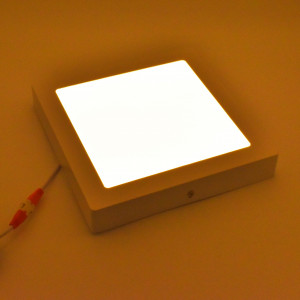 Aplica LED SMD 18W patrata, 1360 lm, IP20, lumina calda (3000K), 220x220mm, alba, Braytron