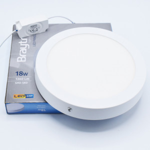 Aplica LED SMD rotunda 18W, 1360 lm, IP20, lumina calda (3000K), Ø220mm, alb, Braytron