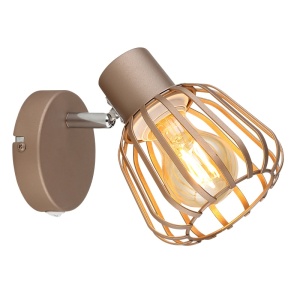 Aplice, Aplica Olin 1xE27, orientabila, intrerupator, IP20, cafeniu mat, Globo Lighting - savelectro.ro