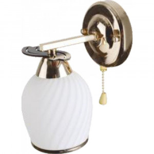 Aplice, Aplica Pearly LY-3061, cu intrerupator, 1xE27, aurie+alba, IP20, Klausen - savelectro.ro
