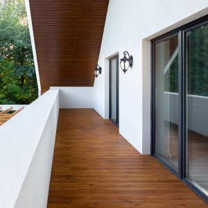 Aplica pentru exterior Fleur O414WL-01BZ, 1xE27, neagra+transparenta, IP44, Maytoni [2]- savelectro.ro