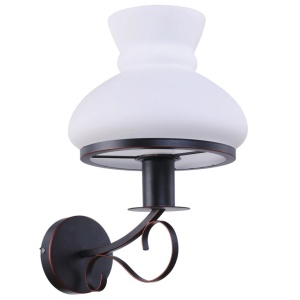Klausen Stoc, Aplica Poem KL6377, 1xE27, alb + negru rustic, metal + sticla, stil rustic, Klausen - savelectro.ro