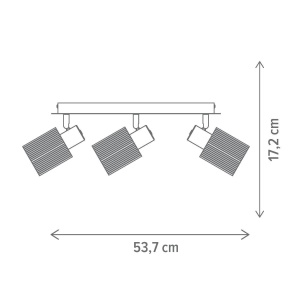 Aplica Raffy PL3, 3xE14, bej, neagra, Klausen [2]- savelectro.ro