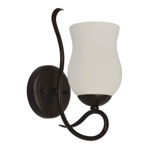 Aplice, Aplica Rustika 1xE27, negru antic + sticla alba, IP20, Klausen - savelectro.ro